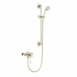 Heritage Bathrooms Heritage Hartlebury Exposed Shower With Premium Flexible Riser Kit - Vintage Gold - SHDDUAL10