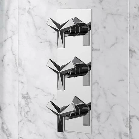 Heritage Bathrooms Heritage Hemsby Dual Control Recessed Valve With Twin Integral Stopcocks - Chrome 2 Heritage Bathrooms Heritage Hemsby Dual Control Recessed Valve With Twin Integral Stopcocks - Chrome - Image 2