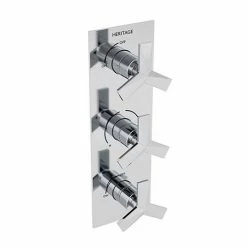 Heritage Bathrooms Heritage Hemsby Dual Control Recessed Valve With Twin Integral Stopcocks - Chrome