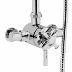 Heritage Bathrooms Heritage Somersby Exposed Shower With Deluxe Fixed Riser Kit & Diverter To Handset - Chrome - SSOBDUAL04 -Heritage Bathrooms shop SSOBDUAL04 D4 460