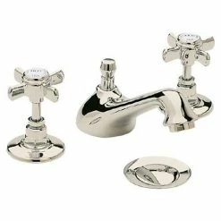 Heritage Bathrooms Heritage - Dawlish 3 Hole Basin Mixer With Pop-up Waste - Vintage Gold - TDCG06
