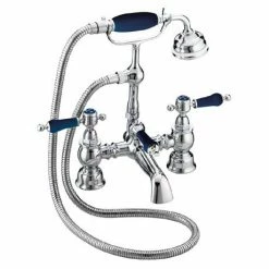 Heritage Bathrooms Heritage Glastonbury Midnight Blue Bath Shower Mixer - TGRBL02