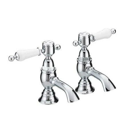 Heritage Bathrooms Heritage - Glastonbury Basin Pillar Taps - Chrome - TGRC00 1 Heritage Bathrooms Heritage - Glastonbury Basin Pillar Taps - Chrome - TGRC00