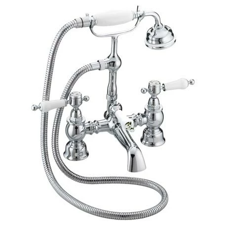 Heritage Bathrooms Heritage - Glastonbury Bath Shower Mixer - Chrome - TGRC02 1 Heritage Bathrooms Heritage - Glastonbury Bath Shower Mixer - Chrome - TGRC02