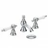 Heritage Bathrooms Heritage - Glastonbury 3 Hole Basin Mixer With Pop-up Waste - Chrome - TGRC06
