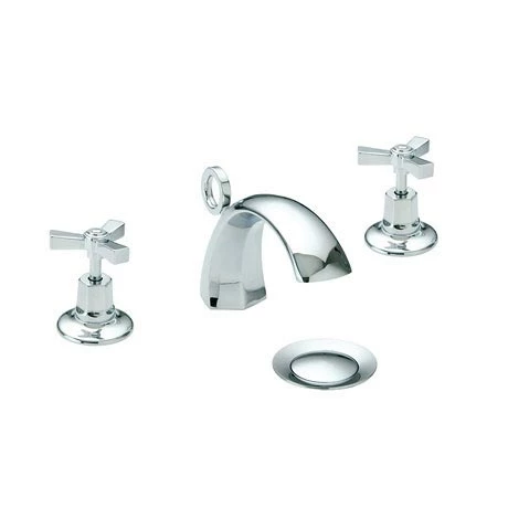 Heritage Bathrooms Heritage - Gracechurch 3 Hole Basin Mixer With Pop-up Waste - TGRDC06 1 Heritage Bathrooms Heritage - Gracechurch 3 Hole Basin Mixer With Pop-up Waste - TGRDC06