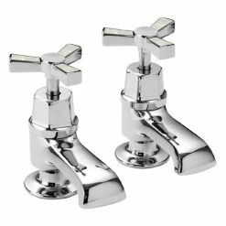 Heritage Bathrooms Heritage Gracechurch Mother Of Pearl Bath Pillar Taps - TGRDMOP01