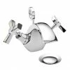Heritage Bathrooms Heritage Gracechurch Mother Of Pearl Mono Basin Mixer With Pop-up Waste - TGRDMOP04