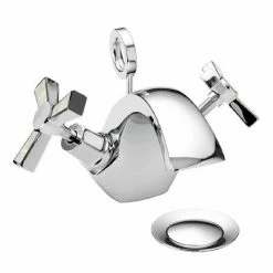 Heritage Bathrooms Heritage Gracechurch Mother Of Pearl Mono Basin Mixer With Pop-up Waste - TGRDMOP04