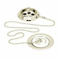 Heritage Bathrooms Heritage - Ornate Bath Waste With Porcelain Plug - Vintage Gold - THA11P