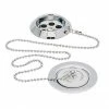 Heritage Bathrooms Heritage - Ornate Bath Waste With Porcelain Plug - Chrome - THC11P