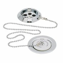 Heritage Bathrooms Heritage - Ornate Bath Waste With Porcelain Plug - Chrome - THC11P