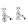 Heritage Bathrooms Heritage - Hartlebury Bath Pillar Taps - Chrome - THRC01