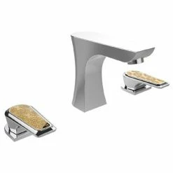 Heritage Bathrooms Heritage Lymington Lace Gold 3 Taphole Bath Filler - TLYCG073