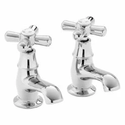 Heritage Bathrooms Heritage - Ryde Basin Pillar Taps - Chrome - TRHC00