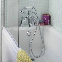 Heritage Bathrooms Heritage - Ryde Bath Shower Mixer - Chrome - TRHC02 -Heritage Bathrooms shop TRHC02 D2 460
